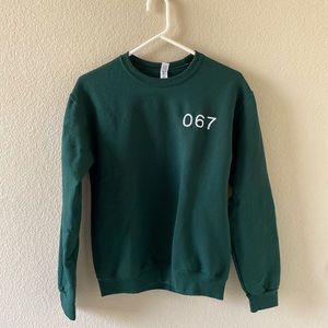 Netflix Embroidered Kang Saebyeok 067 Squid Game Sweatshirt Green